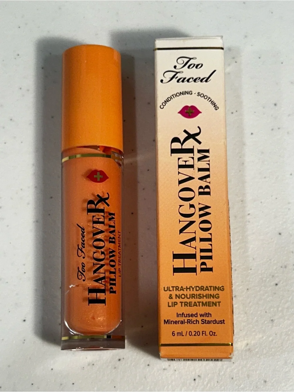 Too Faced | Hangover Rx Pillow Balm Lip Treatment | Mango Kiss | 0.20 Fl. Oz.